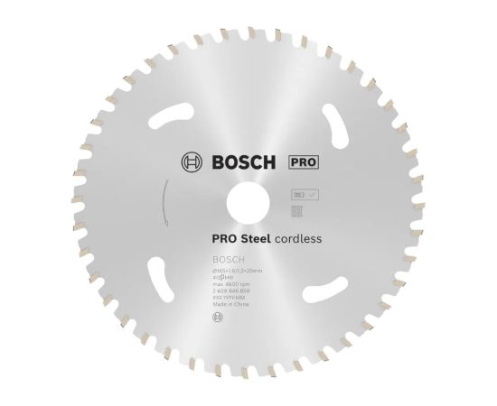 Griešanas disks metālam Bosch 2608846858; 165x20x1,2 mm Zāģripas