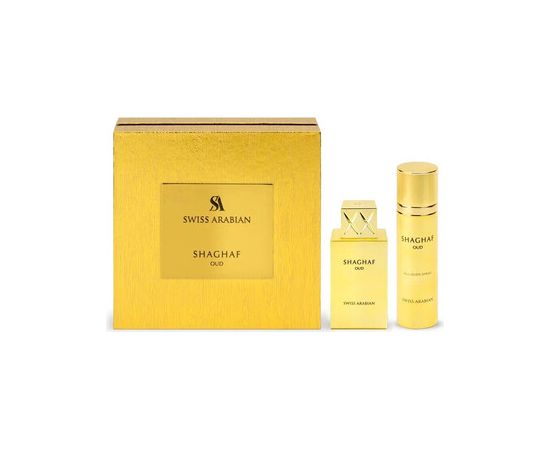 Swiss Arabian Shaghaf Oud Dárková sada EDP 75 ml a tělový sprej 75 ml 75ml Dāvanu komplekti