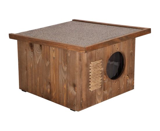 Домик для кошки Springos CH001 коричневый 58x49,5 см Кошачьи домики