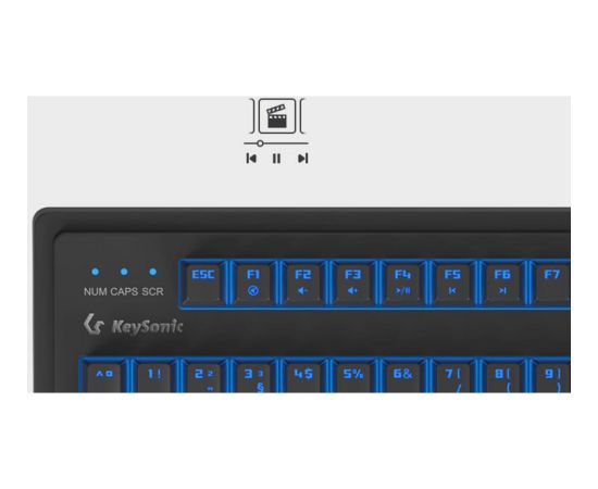 Keysonic KSK-8202ELU-T (black, DE layout) Klaviatūras