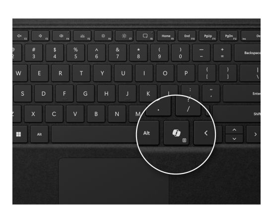 Microsoft Surface Pro Keyboard (black, DE layout, for Surface Pro 10/9/8/X for Business) Klaviatūras