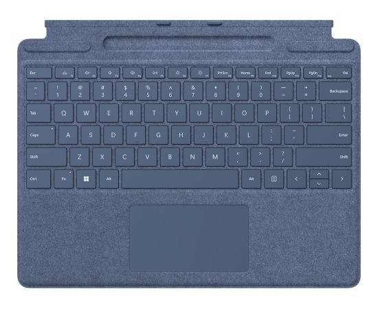 Microsoft Surface Pro Keyboard with Pen Storage (Blue, DE Layout, for Surface Pro (11th Edition)/10 for Business/9/8) Klaviatūras