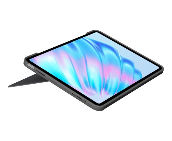 Logitech Combo Touch (gray, DE layout, scissor mechanism, for iPad Air 11" (M2) and iPad Air (5th generation)) Klaviatūras