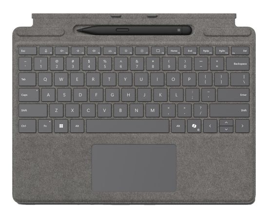 Microsoft Surface Pro Keyboard with Slim Pen (platinum, DE layout, for Surface Pro (11th Edition)/10 for Business/9/8) Klaviatūras