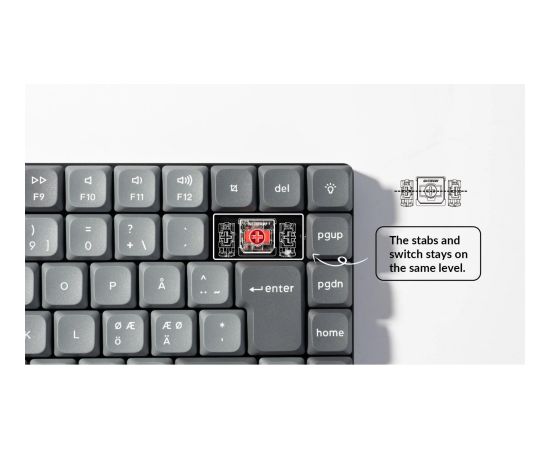 Keychron K3 Max (gray/orange, DE layout, Gateron Low Profile 2.0 Mechanical Red, hot-swap, aluminum frame, RGB) Klaviatūras