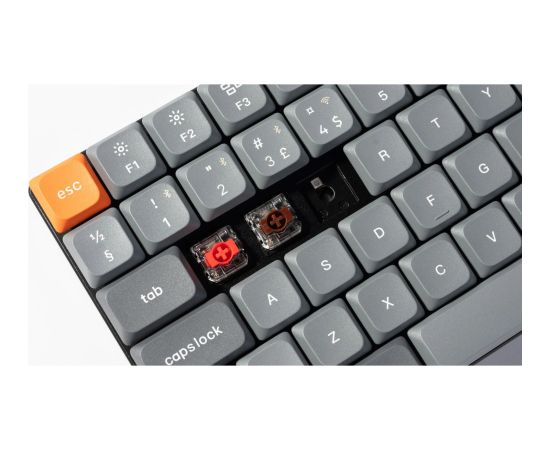 Keychron K3 Max (gray/orange, DE layout, Gateron Low Profile 2.0 Mechanical Red, hot-swap, aluminum frame, RGB) Klaviatūras