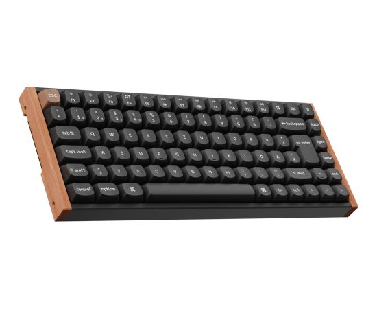 Keychron K2 HE (black/wood, DE layout, Gateron Double-Rail Magnetic Nebula, aluminum frame) Klaviatūras