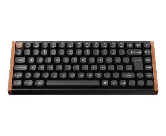 Keychron K2 HE (black/wood, DE layout, Gateron Double-Rail Magnetic Nebula, aluminum frame) Klaviatūras