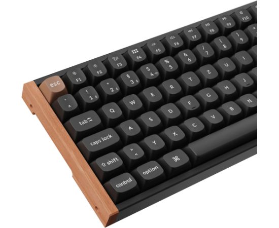 Keychron K2 HE (black/wood, DE layout, Gateron Double-Rail Magnetic Nebula, aluminum frame) Klaviatūras