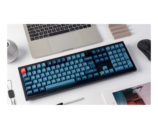 Keychron V6 Max (black/blue-gray, DE layout, Gateron Jupiter Red, hot-swap, RGB) Klaviatūras