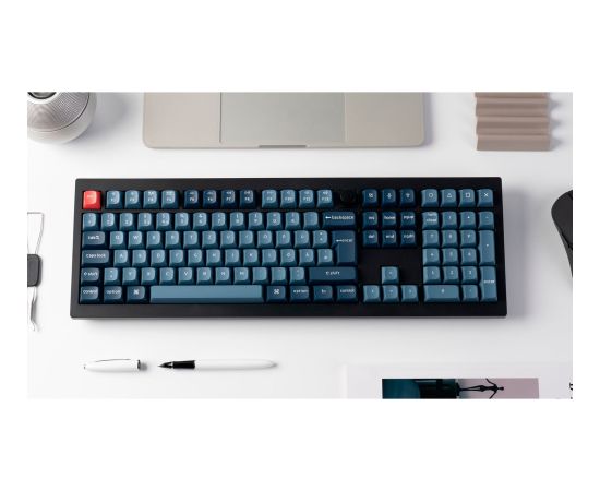Keychron V6 Max (black/blue-gray, DE layout, Gateron Jupiter Red, hot-swap, RGB) Klaviatūras