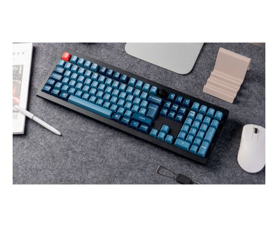Keychron V6 Max (black/blue-gray, DE layout, Gateron Jupiter Red, hot-swap, RGB) Klaviatūras