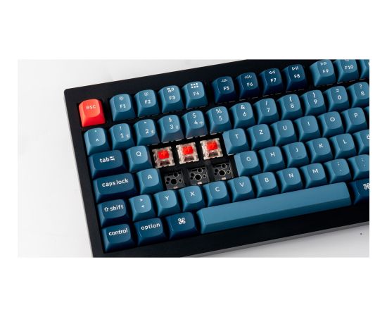 Keychron V6 Max (black/blue-gray, DE layout, Gateron Jupiter Red, hot-swap, RGB) Klaviatūras