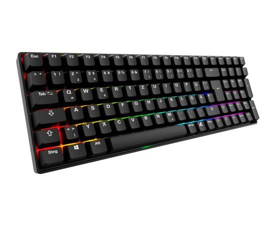 Sharkoon SKILLER SGK50 S2 PBT (black, DE layout, Gateron G Pro 3.0 Yellow) Klaviatūras