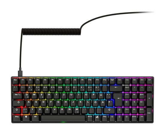 Sharkoon SKILLER SGK50 S2 PBT (black, DE layout, Gateron G Pro 3.0 Yellow) Klaviatūras