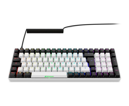 Sharkoon SKILLER SGK50 S2 (white, DE layout, Gateron Brown) Klaviatūras