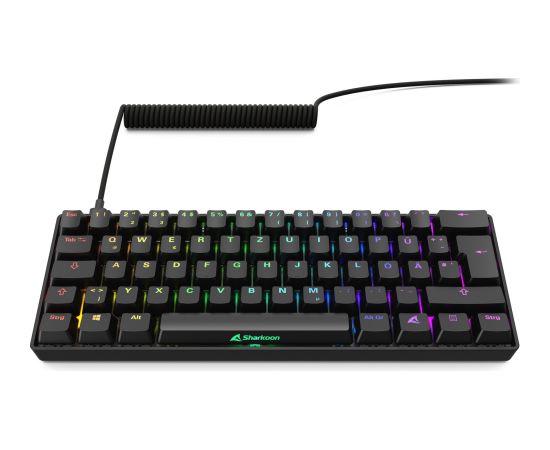 Sharkoon SKILLER SGK50 S4 Gen2 (black, DE layout, Gateron Yellow) Klaviatūras