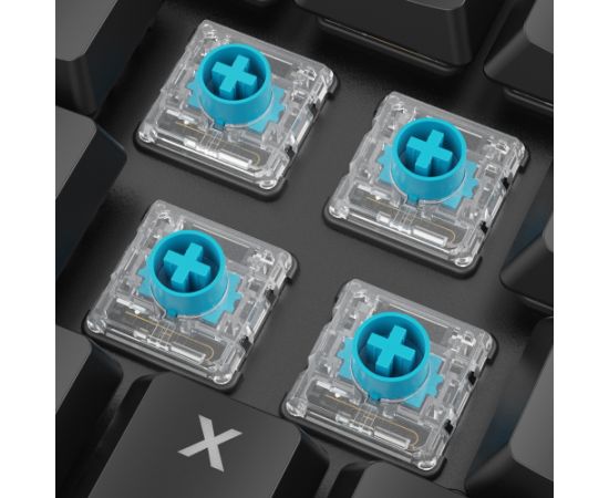 Sharkoon PureWriter W65 (black, DE layout, Kailh Choc V2 Low Profile Red) Klaviatūras