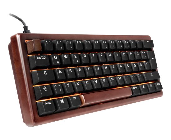 Sharkoon SKILLER SGK50 S4 Gen2 Wood PBT (wood/black, DE layout, Gateron G Pro 3.0 Yellow) Klaviatūras