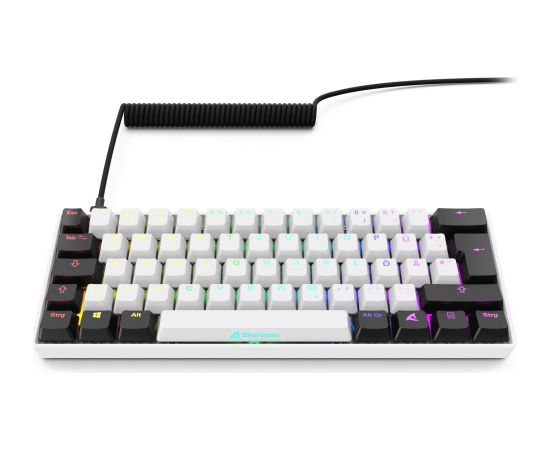 Sharkoon SKILLER SGK50 S4 Gen2 (white, DE layout, Gateron Yellow) Klaviatūras