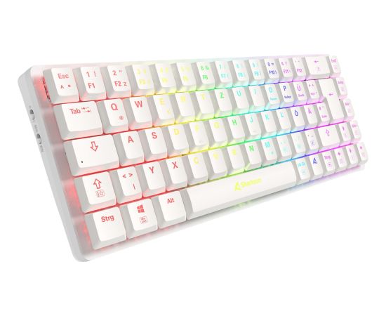 Sharkoon PureWriter W65 (white, DE layout, Kailh Choc V2 Low Profile Red) Klaviatūras