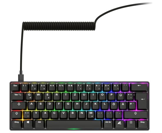Sharkoon SKILLER SGK50 S4 Gen2 PBT (black, DE layout, Gateron G Pro 3.0 Yellow) Клавиатуры