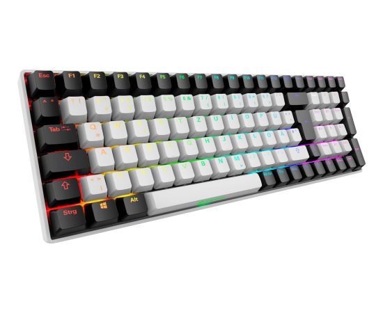 Sharkoon SKILLER SGK50 S2 (white, DE layout, Gateron Red) Klaviatūras