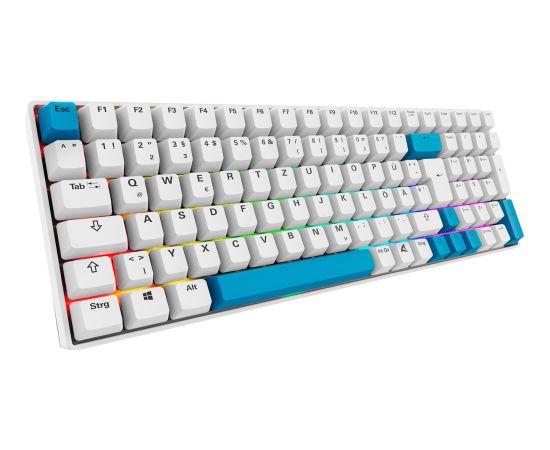 Sharkoon SKILLER SGK50 S2 PBT (white, DE layout, Gateron G Pro 3.0 Yellow) Klaviatūras