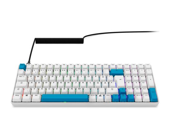 Sharkoon SKILLER SGK50 S2 PBT (white, DE layout, Gateron G Pro 3.0 Yellow) Klaviatūras