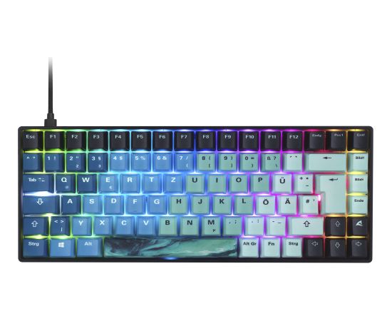 SKILLER SGK50 S3 Ultimate Rev2 (turquoise/blue, DE layout, Sharkoon Linear) Klaviatūras