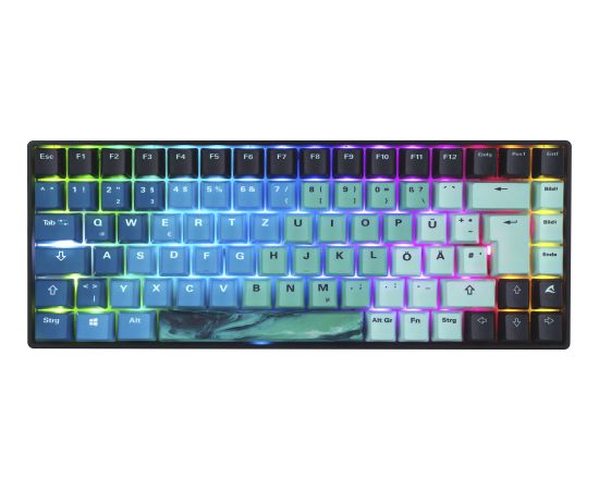 SKILLER SGK50 S3 Ultimate Rev2 (turquoise/blue, DE layout, Sharkoon Linear) Klaviatūras