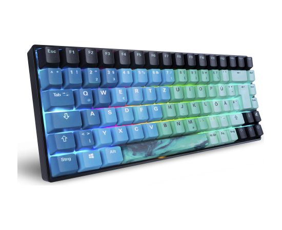 SKILLER SGK50 S3 Ultimate Rev2 (turquoise/blue, DE layout, Sharkoon Linear) Klaviatūras