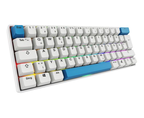 Sharkoon SKILLER SGK50 S4 Gen2 PBT (white, DE layout, Gateron G Pro 3.0 Yellow) Klaviatūras