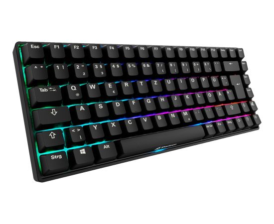 Sharkoon SKILLER SGK50 S3 PBT (black, DE layout, Gateron G Pro 3.0 Yellow) Klaviatūras