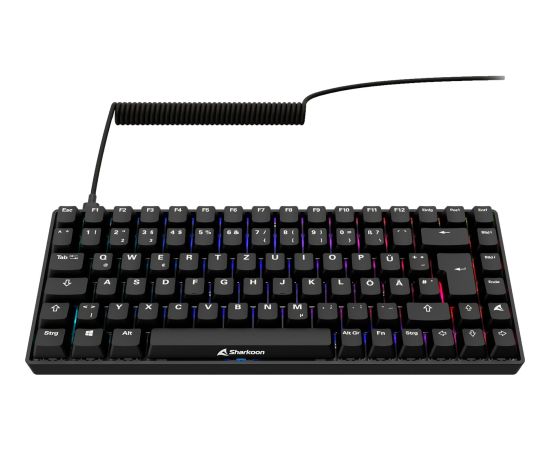 Sharkoon SKILLER SGK50 S3 PBT (black, DE layout, Gateron G Pro 3.0 Yellow) Klaviatūras