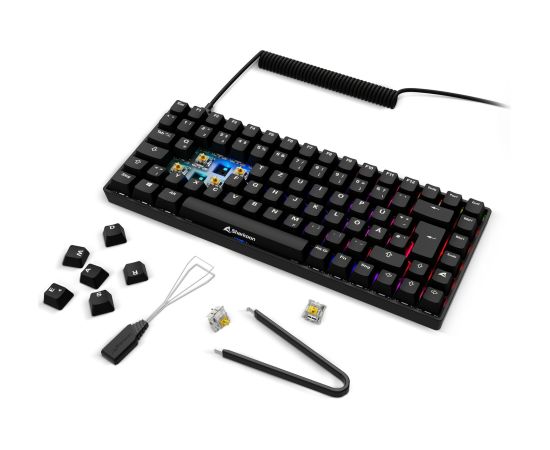 Sharkoon SKILLER SGK50 S3 PBT (black, DE layout, Gateron G Pro 3.0 Yellow) Klaviatūras