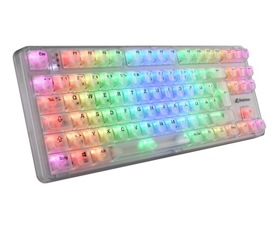 Sharkoon Crystal Shark (white, DE layout, KTT) Клавиатуры