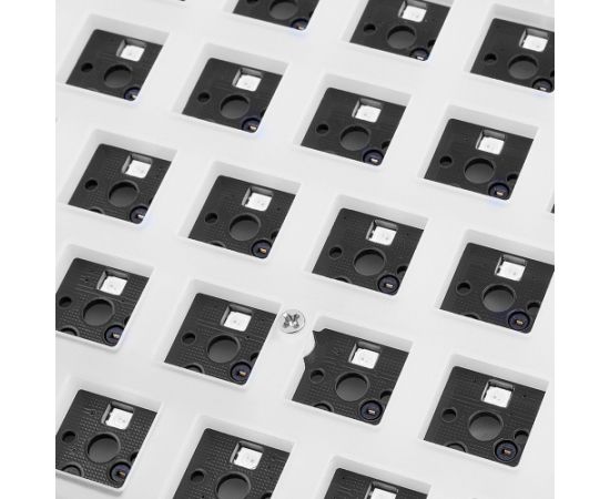 Sharkoon SKILLER SGK50 S3 PBT (white/light blue, DE layout, Gateron G Pro 3.0 Yellow) Klaviatūras