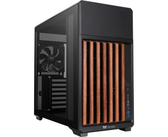 Thermaltake TR300 WS (black/wood, tempered glass) Datoru korpusi