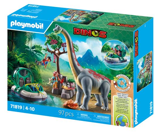 Playmobil 71819 Dinos Brachiosaurus Encounter with Hovercraft Конструкторы