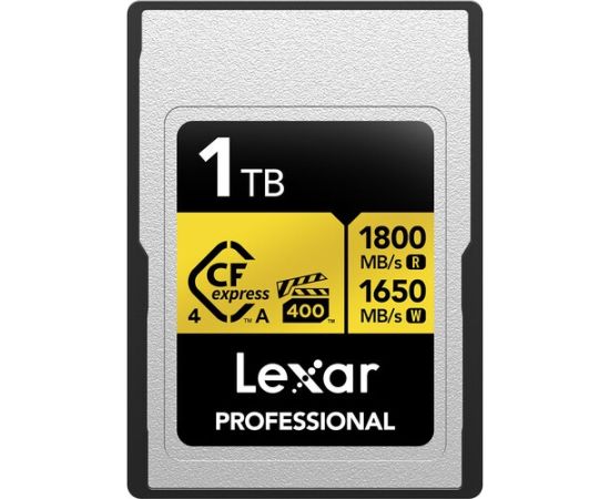 Lexar Atmiņas karte 1TB Professional GOLD CFexpress 4.0 Type A Atmiņas kartes micro SD SDHC