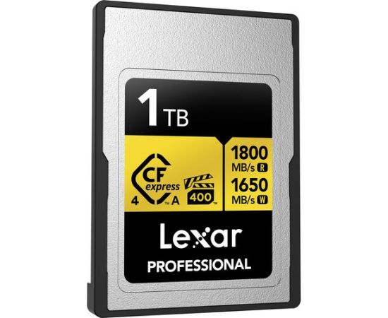 Lexar Atmiņas karte 1TB Professional GOLD CFexpress 4.0 Type A Atmiņas kartes micro SD SDHC