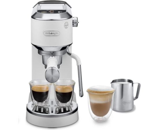 DeLonghi Dedica Duo, white - Manual espresso machine Kafijas aparāti