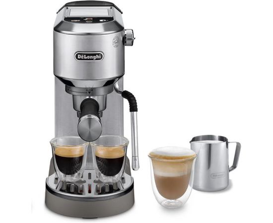 DeLonghi Dedica Duo, silver - Manual espresso machine Kafijas aparāti