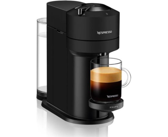 Krups Nespresso Vertuo Next, matt black - Capsule coffee machine Kafijas aparāti