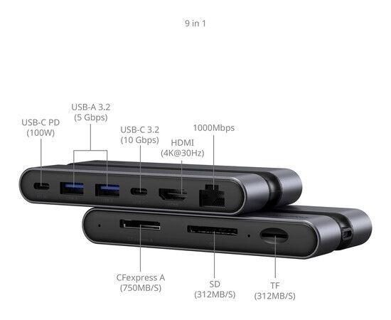 Smallrig 4663 9-в-1 док-станция (CFexpress Type A) Datoru dokstacijas