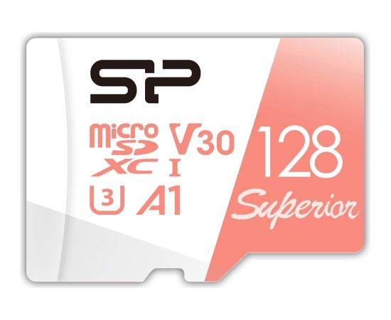 Silicon Power memory card microSDXC 128GB Superior A1 + adapter Jaunumi - Audio-Video