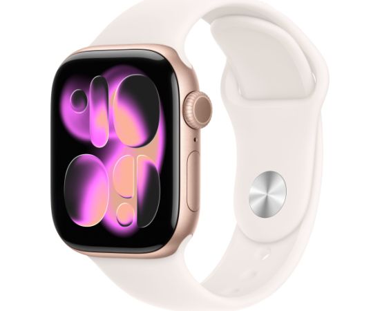 Apple Watch 11 GPS + Cellular 42mm Sport Band M/L, rose gold/light blush (MF8F4ET/A) Новинки смартфонов и телефонов