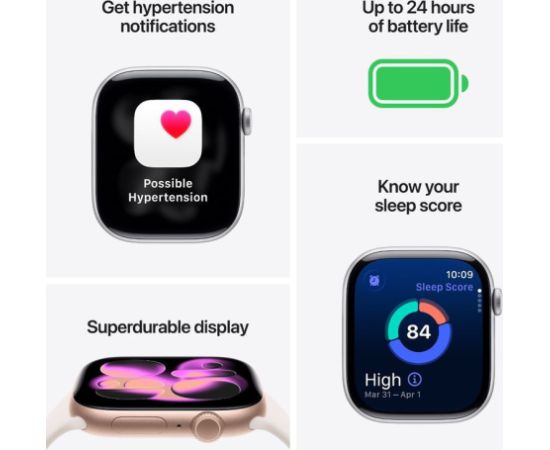 Apple Watch 11 GPS + Cellular 42mm Sport Band M/L, rose gold/light blush (MF8F4ET/A) Новинки смартфонов и телефонов
