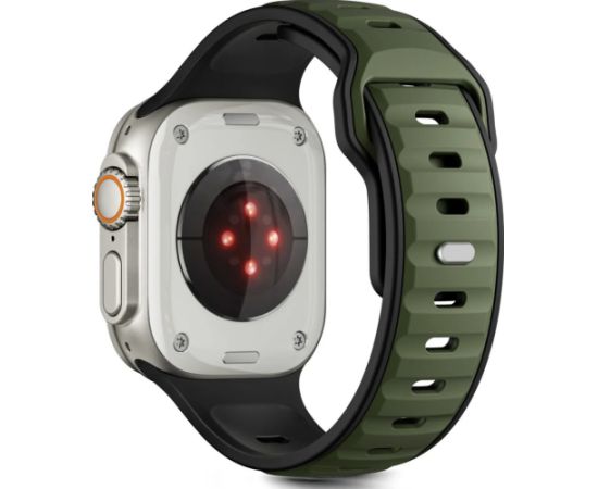 Tech-Protect watch strap IconBand Line Apple Watch 44/45/46/49mm, black/green Jaunumi - Viedierices